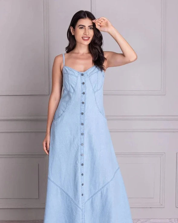Button Down Denim Dress | Stylish & Affordable