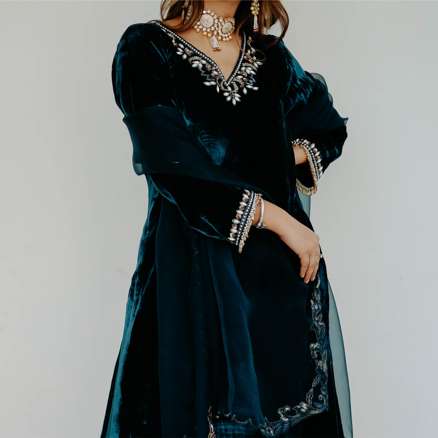 The Peacock Velour Set