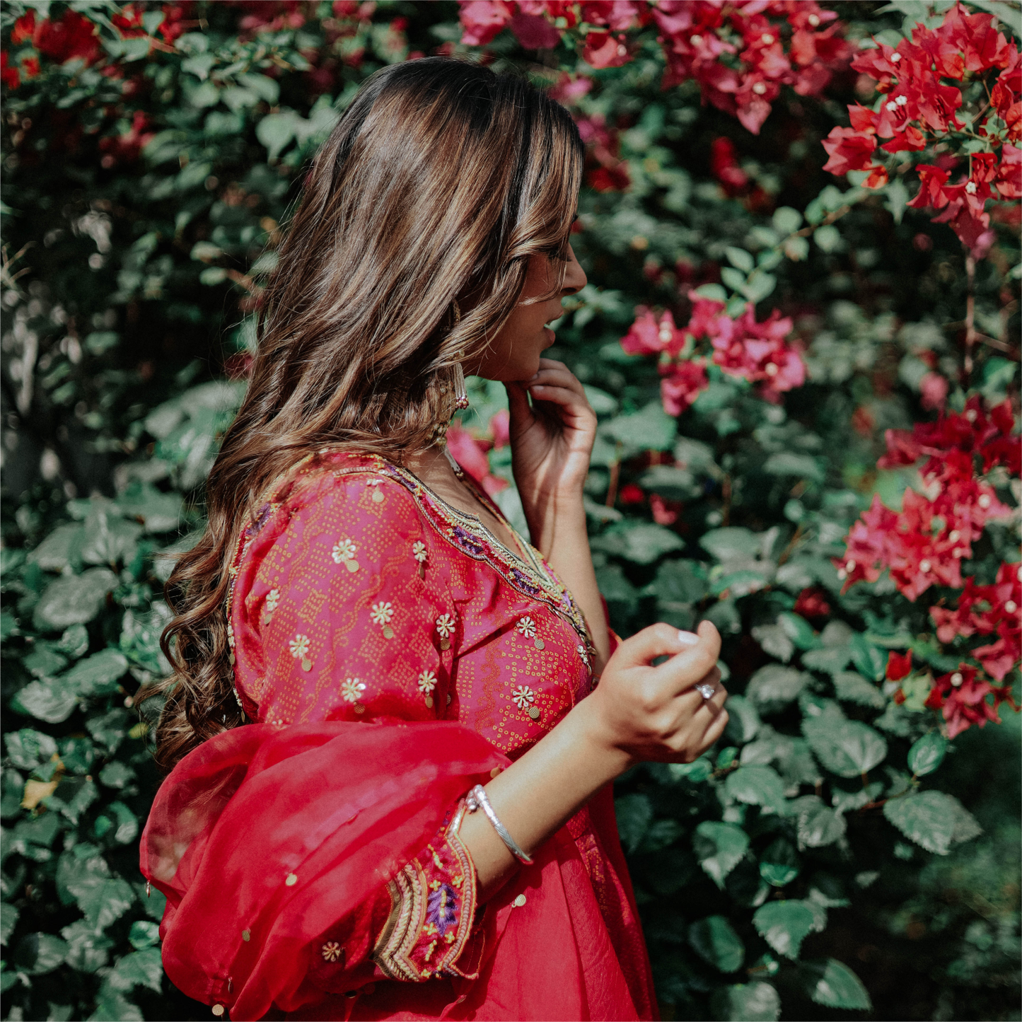 Rose Blush Bandhej Suit