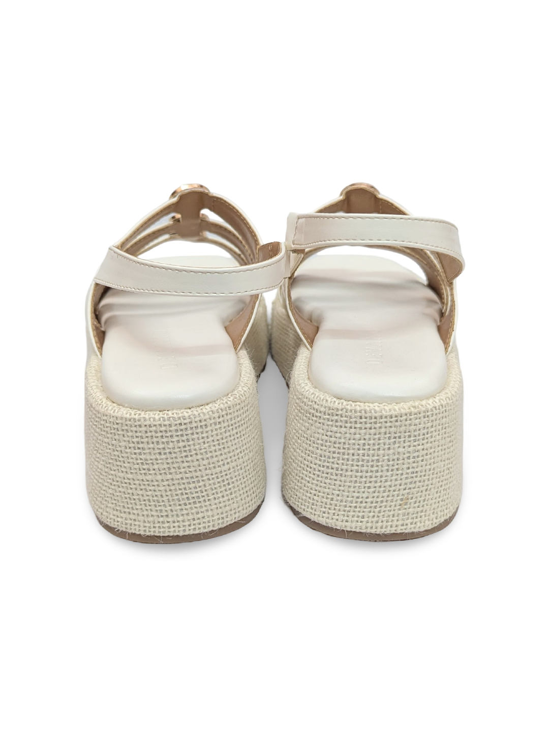 Studded Wedge Sandal White