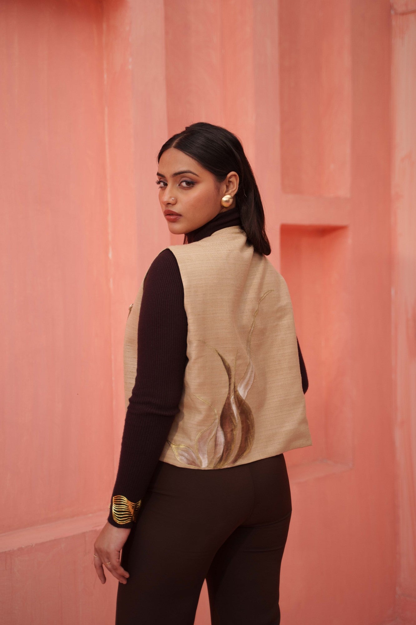 Beige Luxe Waistcoat