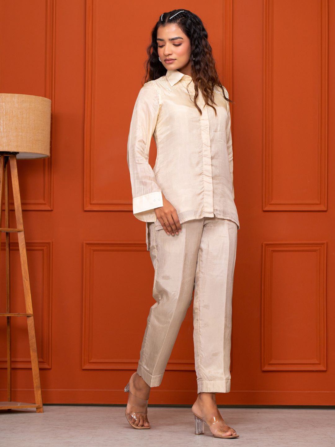 Ombre Summer Silk Beige Co-Ord Set