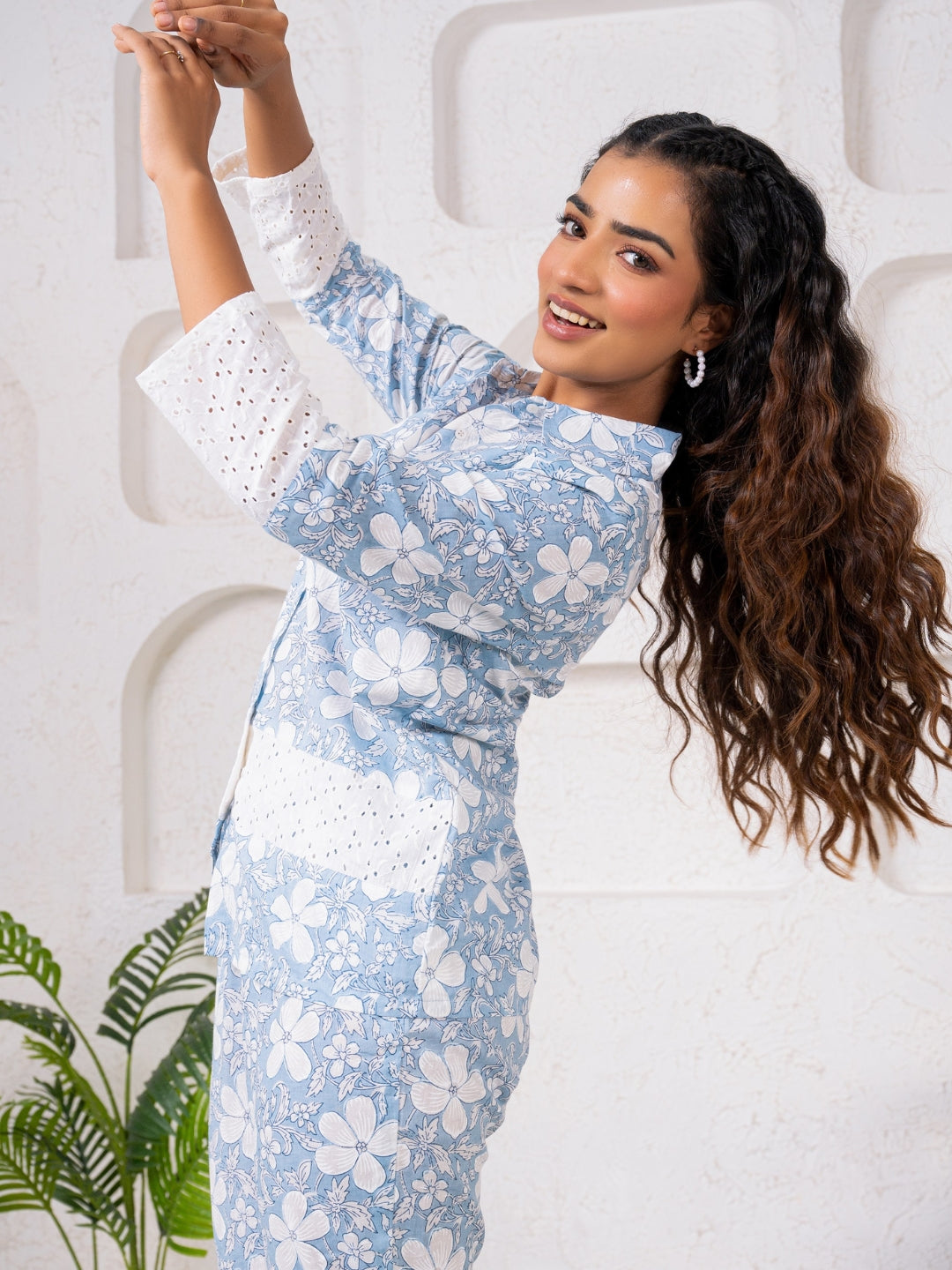 Printed Blue Co-Ord Set