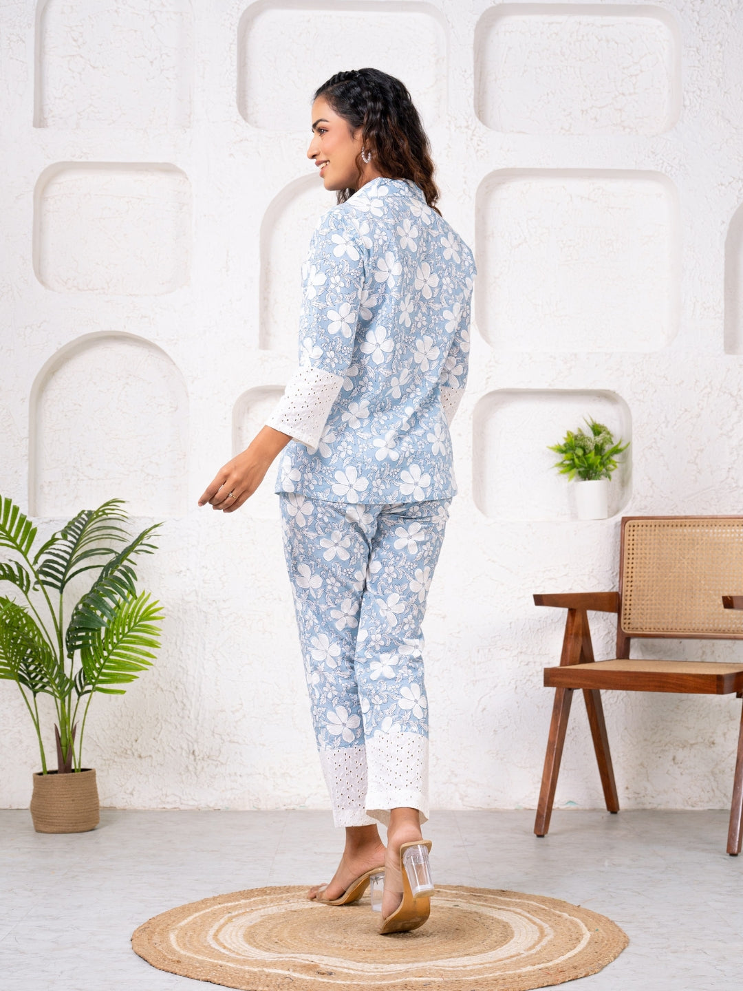 Printed Blue Co-Ord Set