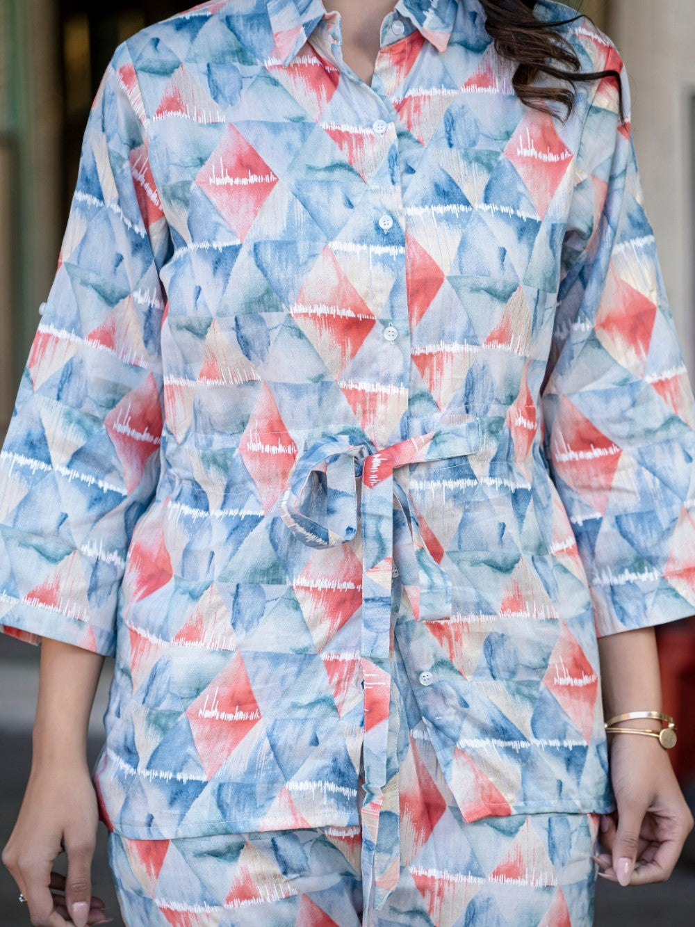 Blue Jam Cotton Floral Print Co-Ord Set