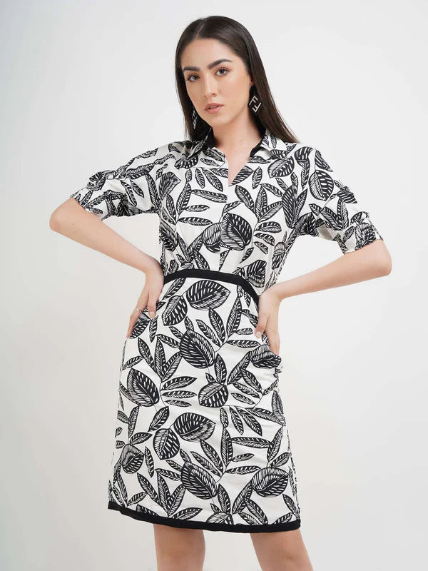 Black And White Shirt Dress