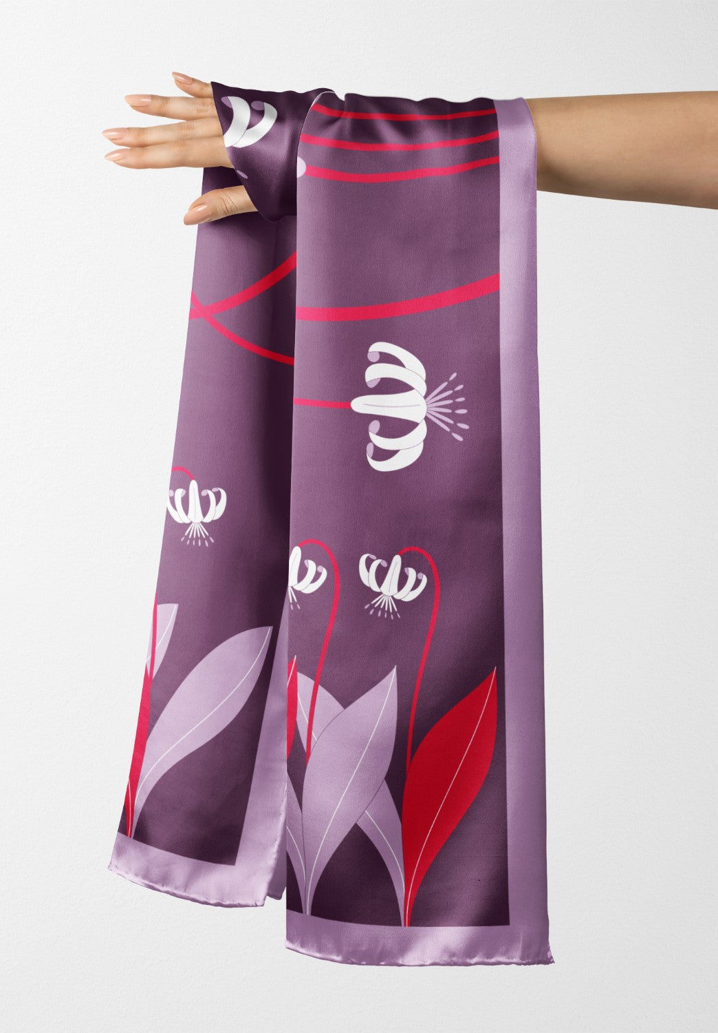 Floral Whirlwind Silk Stole