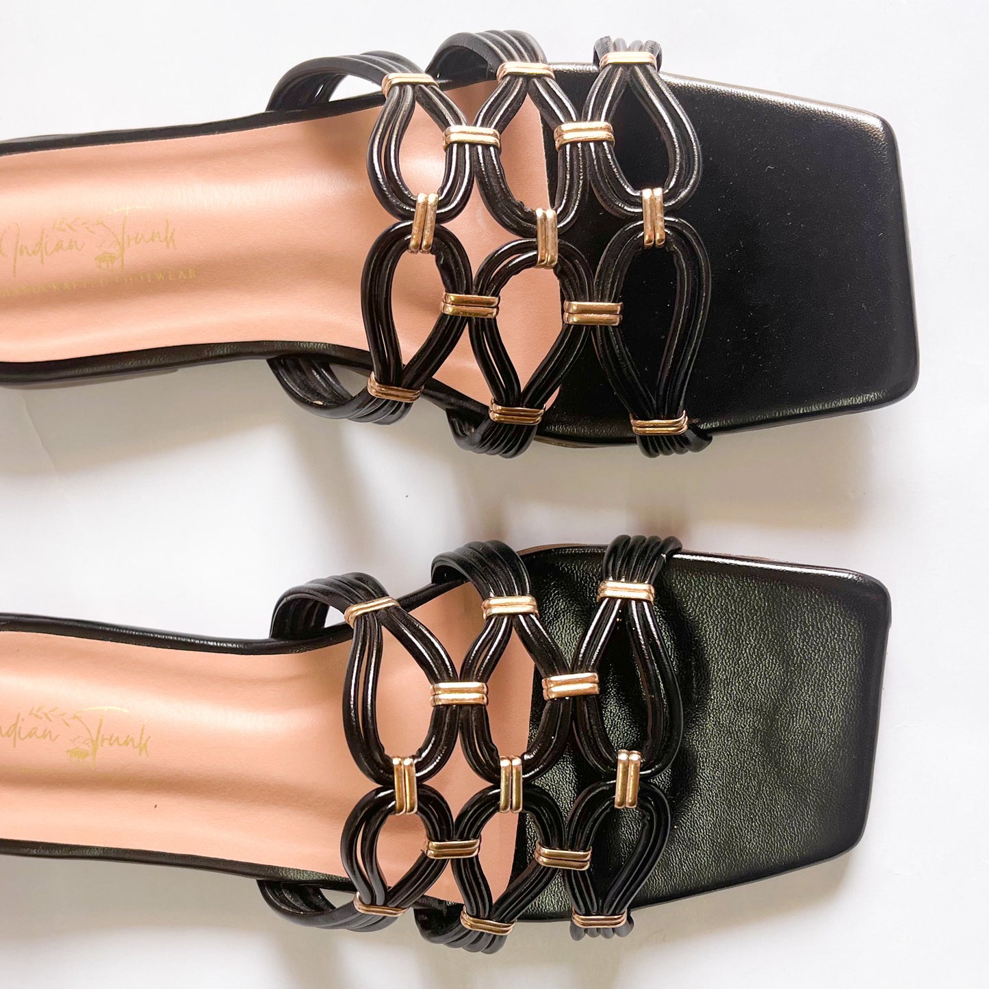 Glamstrap Studded Flat Sandals