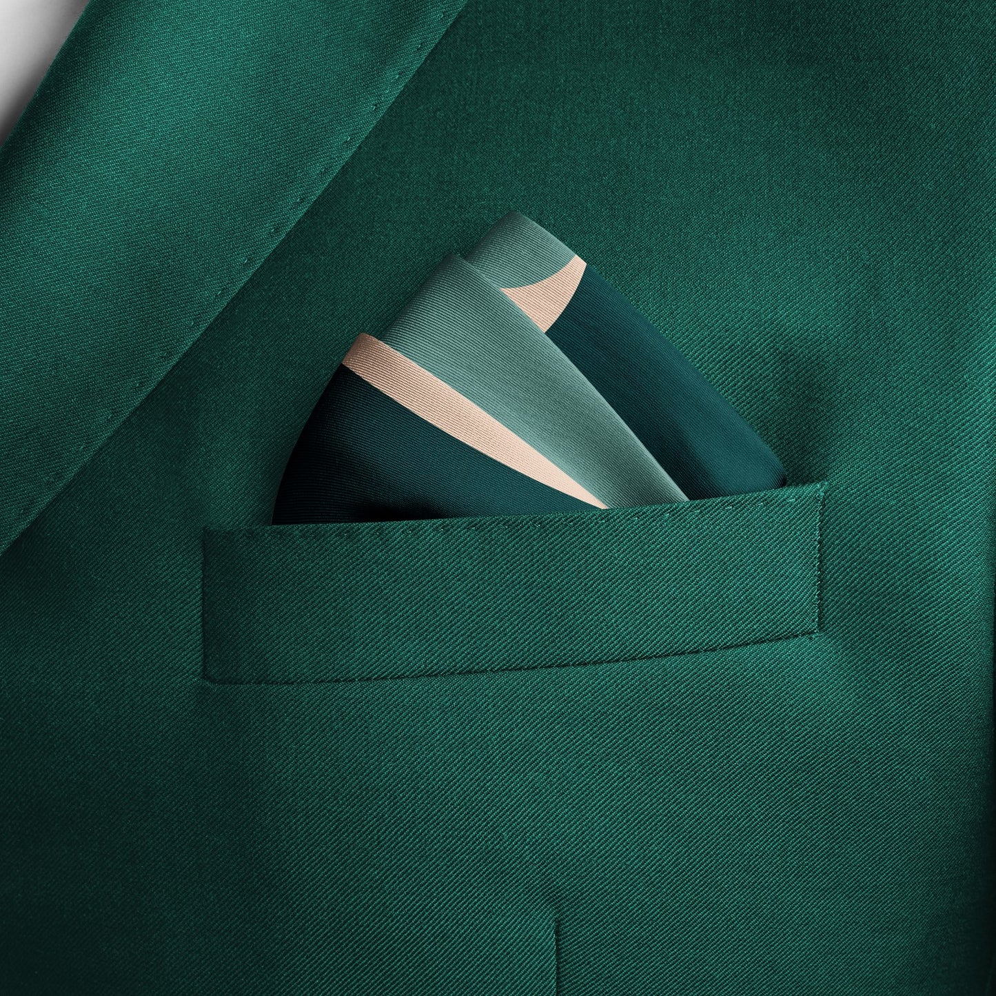 Green Oasis Silk Pocket Square