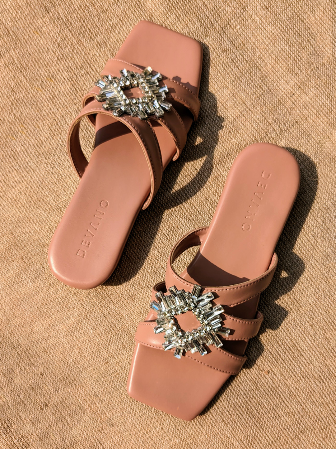 Mia Crystal Sliders Pink