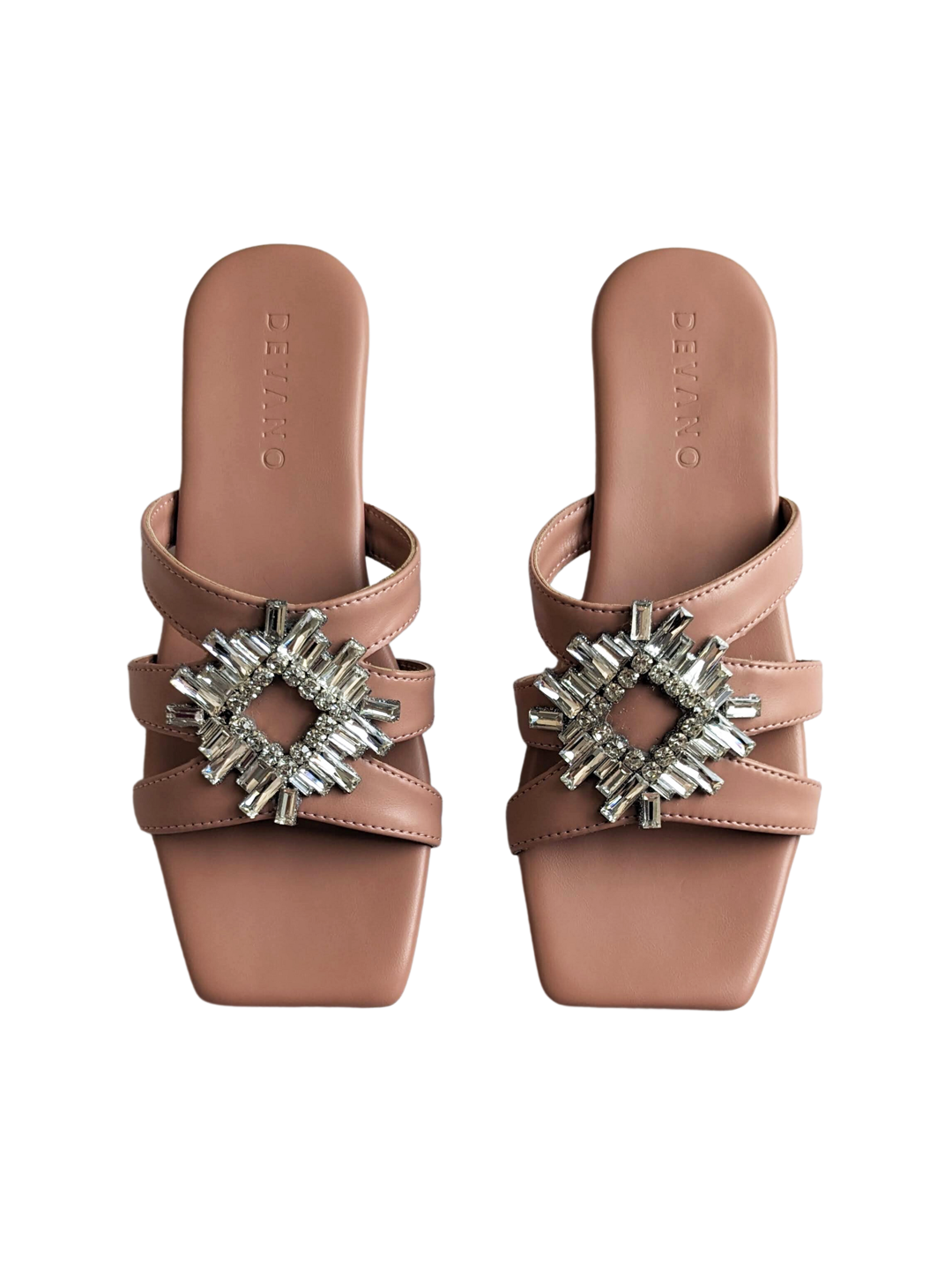 Mia Crystal Sliders Pink