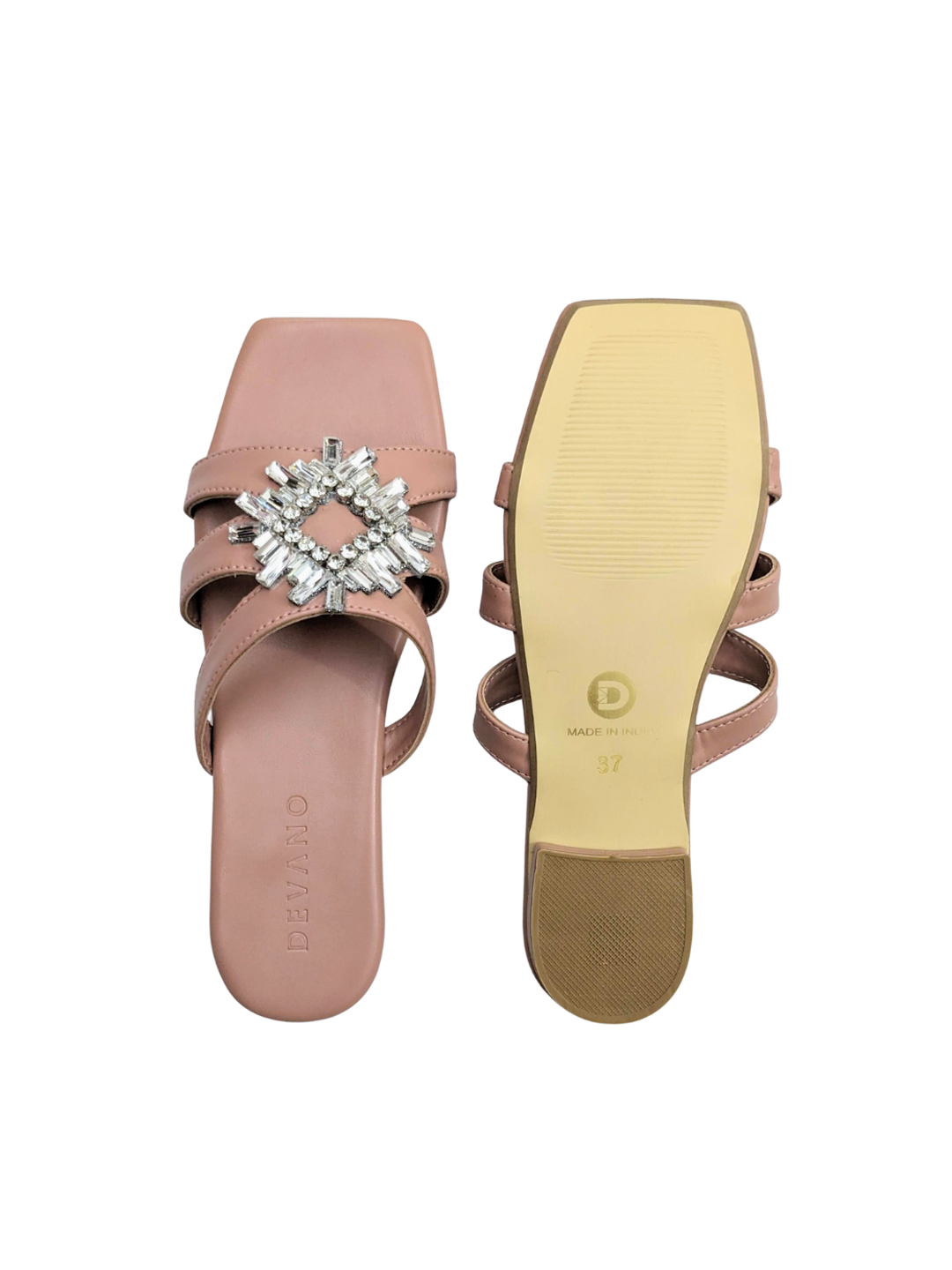 Mia Crystal Sliders Pink