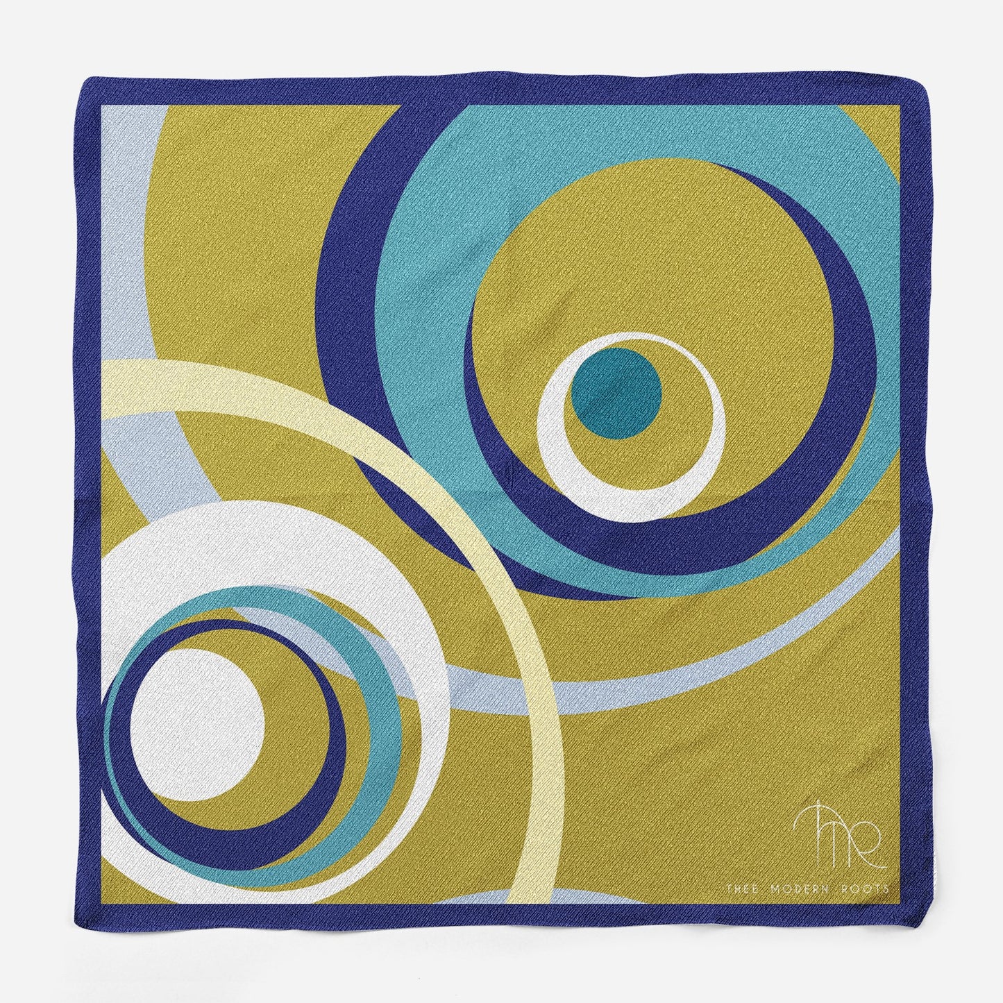 Circular Impressions Silk Pocket Square