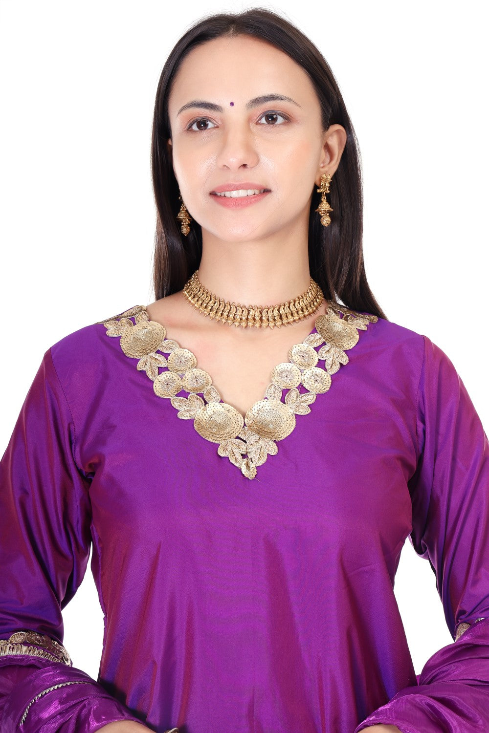Silk sharara set with orgenzza dupatta