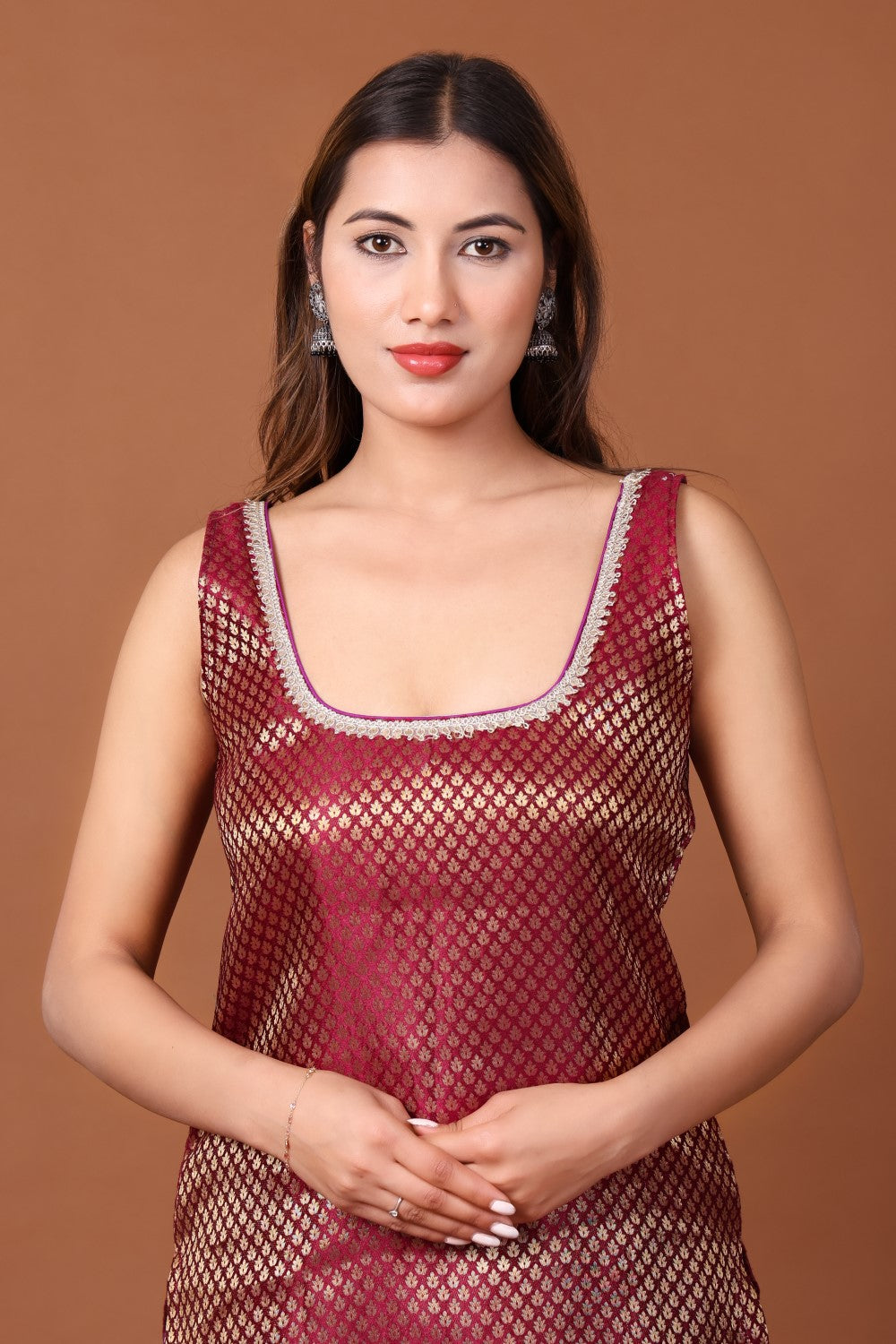 Banarasi Brocade Suit with organza Dupatta