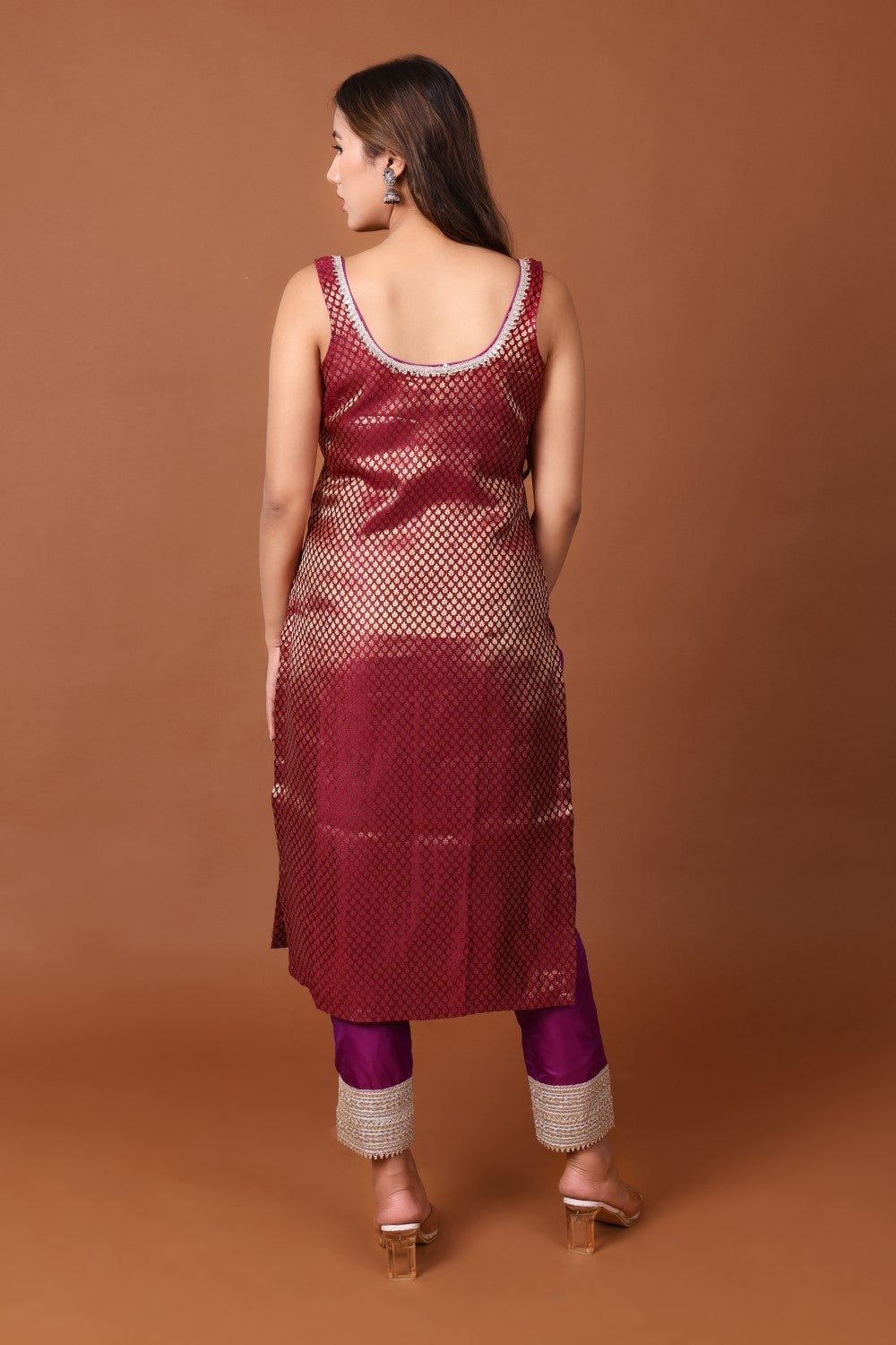 Banarasi Brocade Suit with organza Dupatta