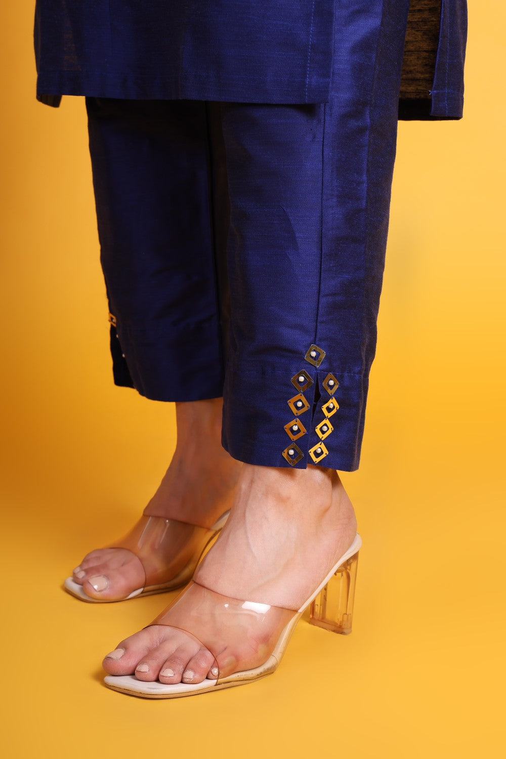 Silk Kurta Set with Silk Dupatta and Handwork