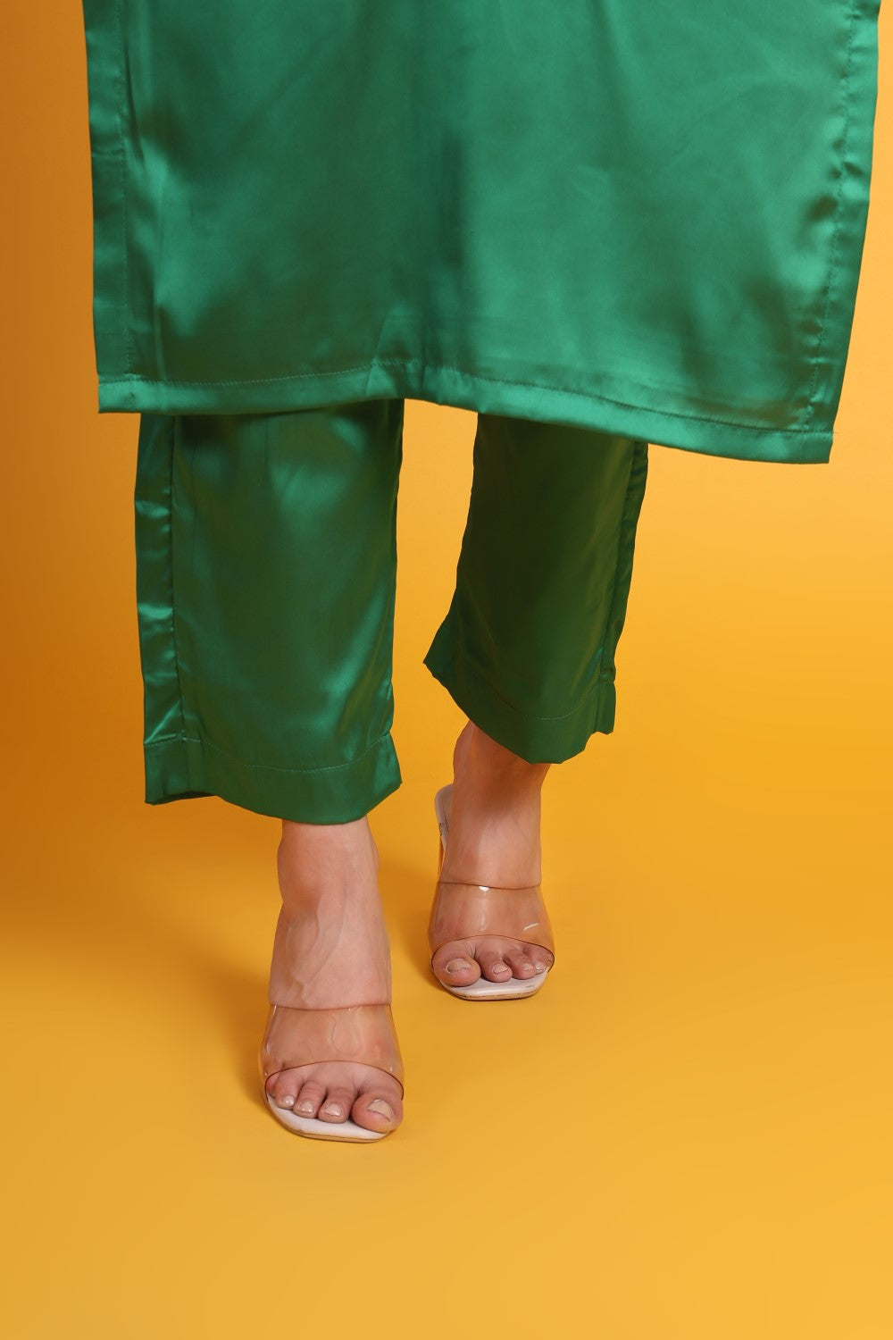 Crepe Straight Kurta set with Lace Work