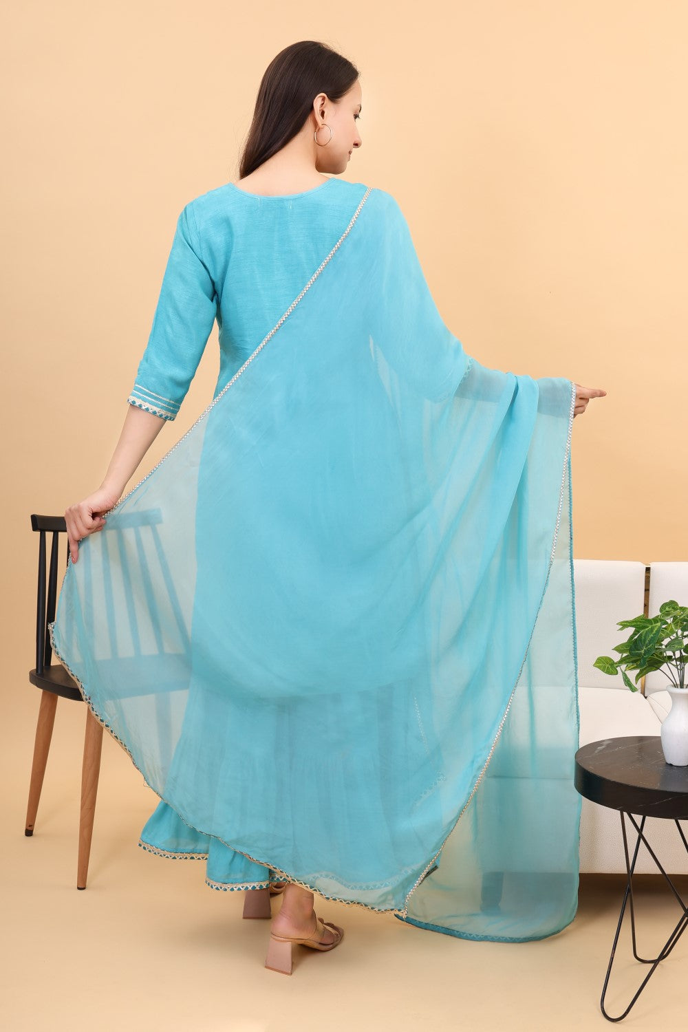 Dola Silk Kurta Set with Dupatta