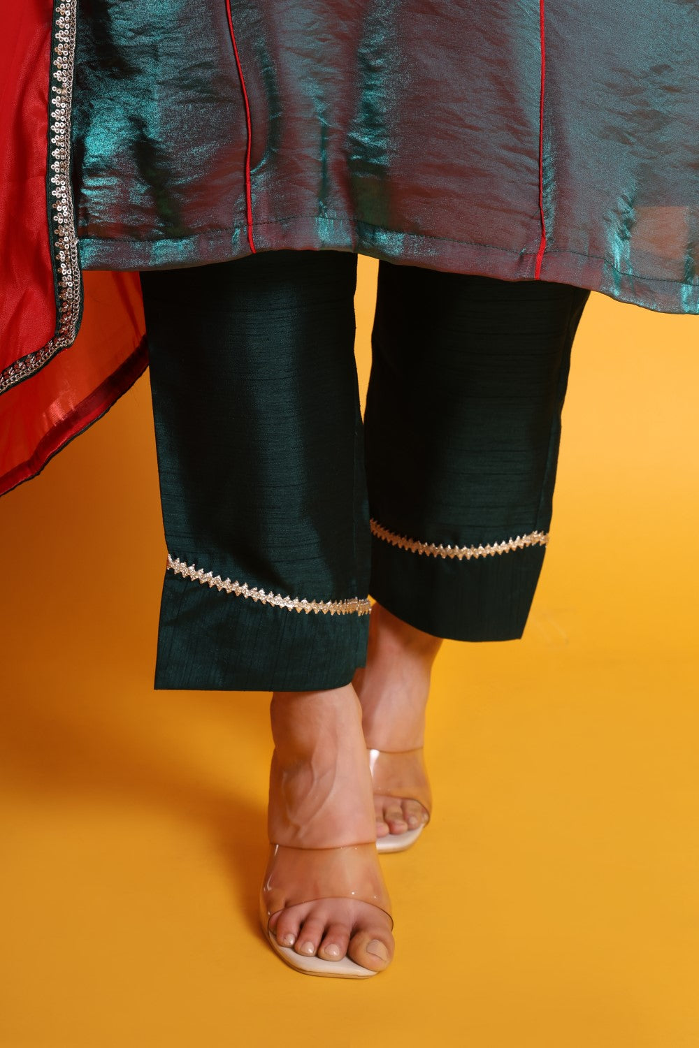 Tissue Organza Kurta Set with Organza Dupatta