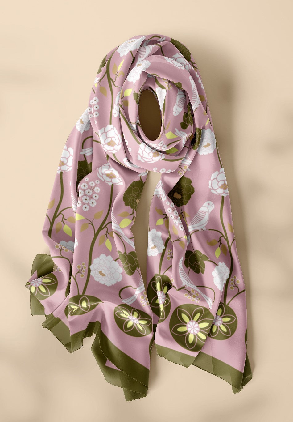 Talking Parrot Silk Dupatta
