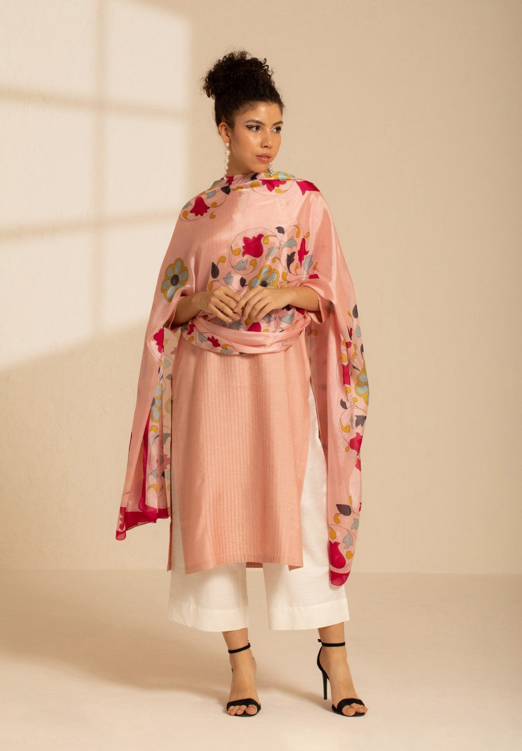 Flower Symphony Silk Dupatta