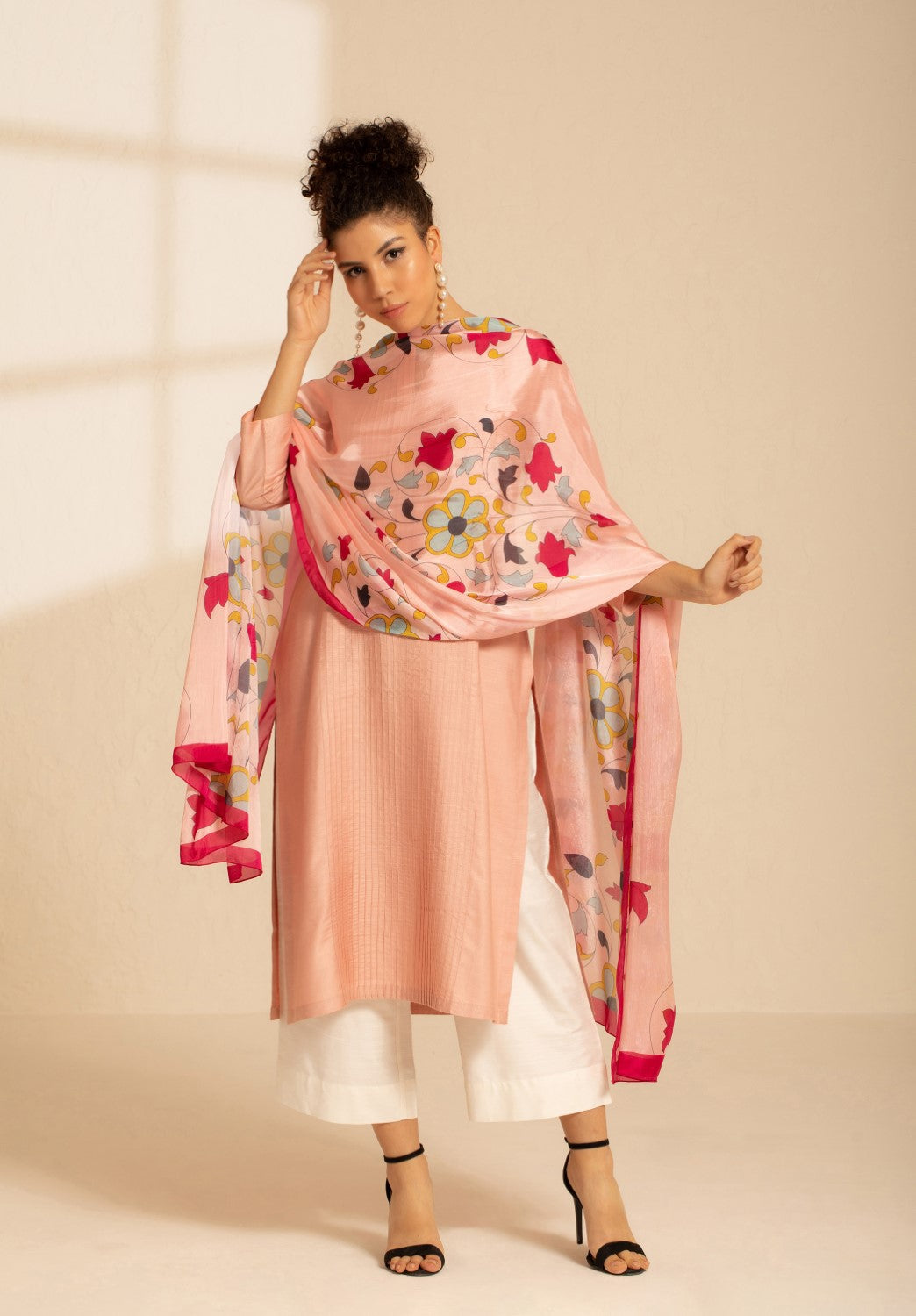 Flower Symphony Silk Dupatta
