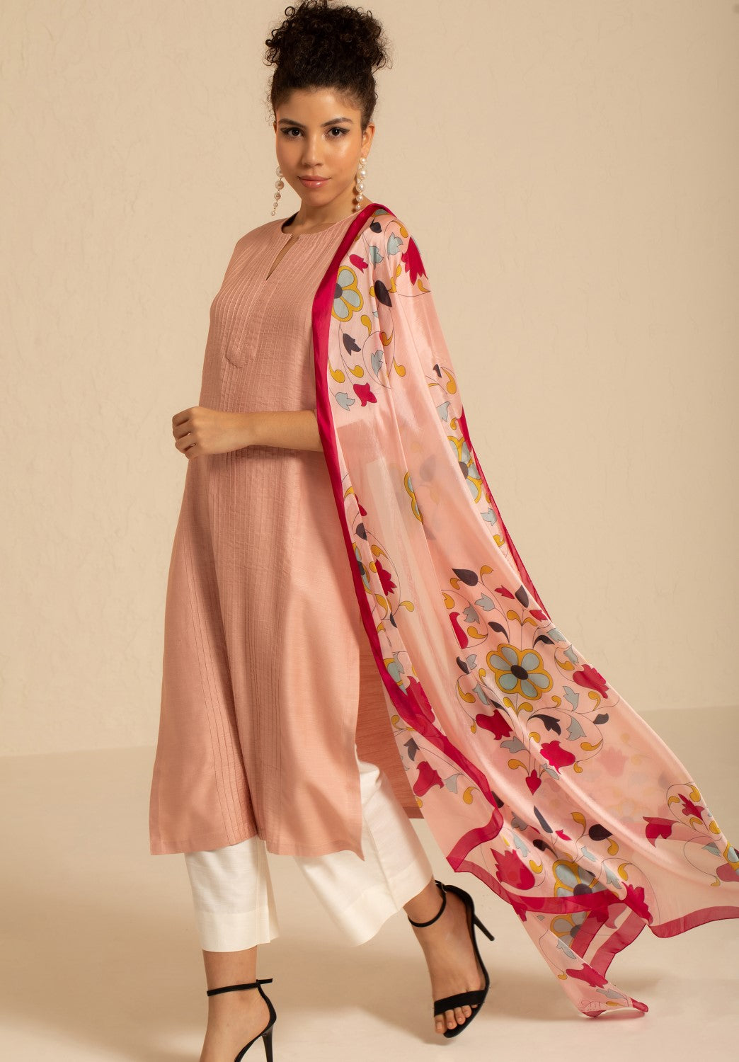 Flower Symphony Silk Dupatta
