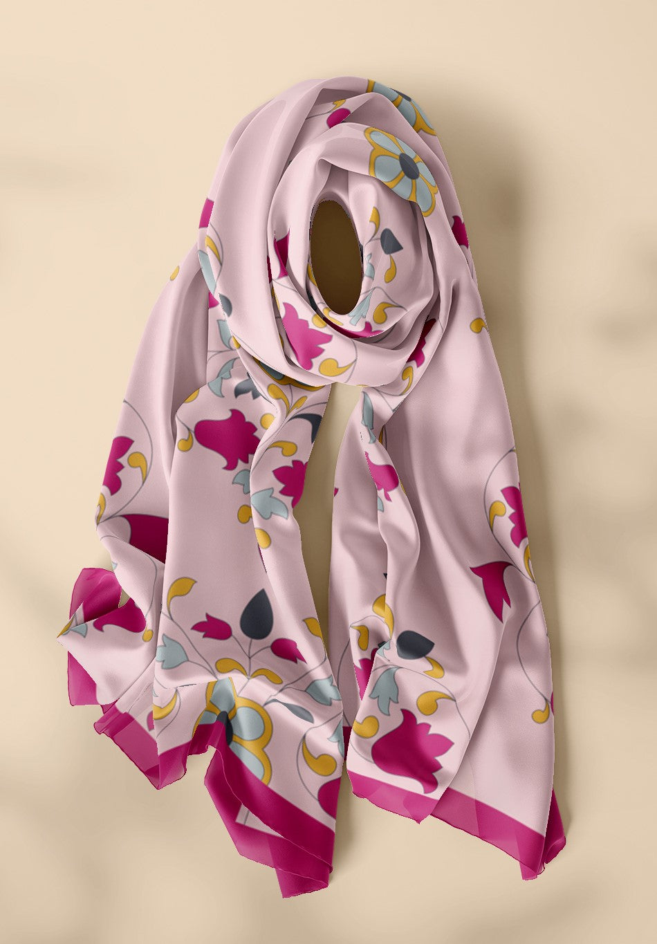 Flower Symphony Silk Dupatta