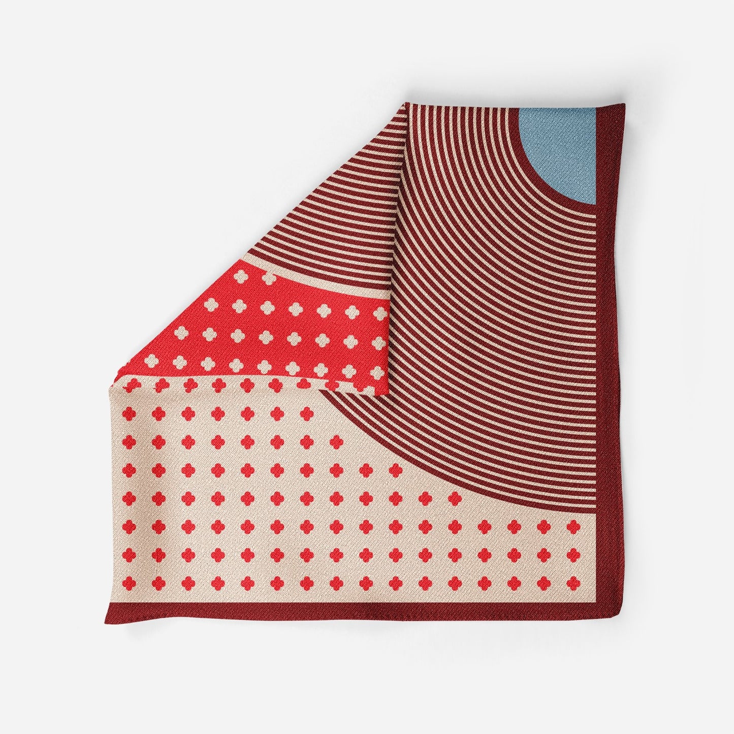 Geometric Garden Silk Pocket Square