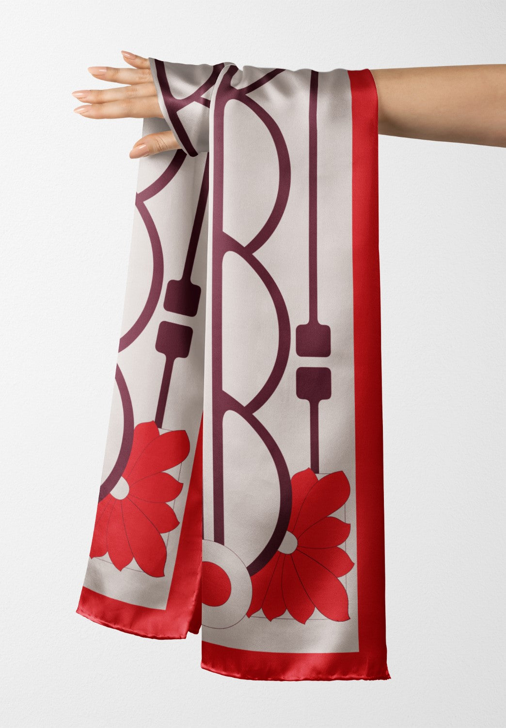 Undulating Elegance Silk Stole