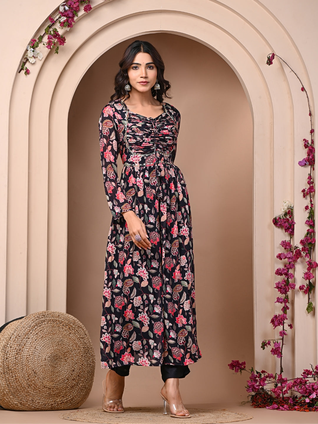 Black Chinnon Suit Set