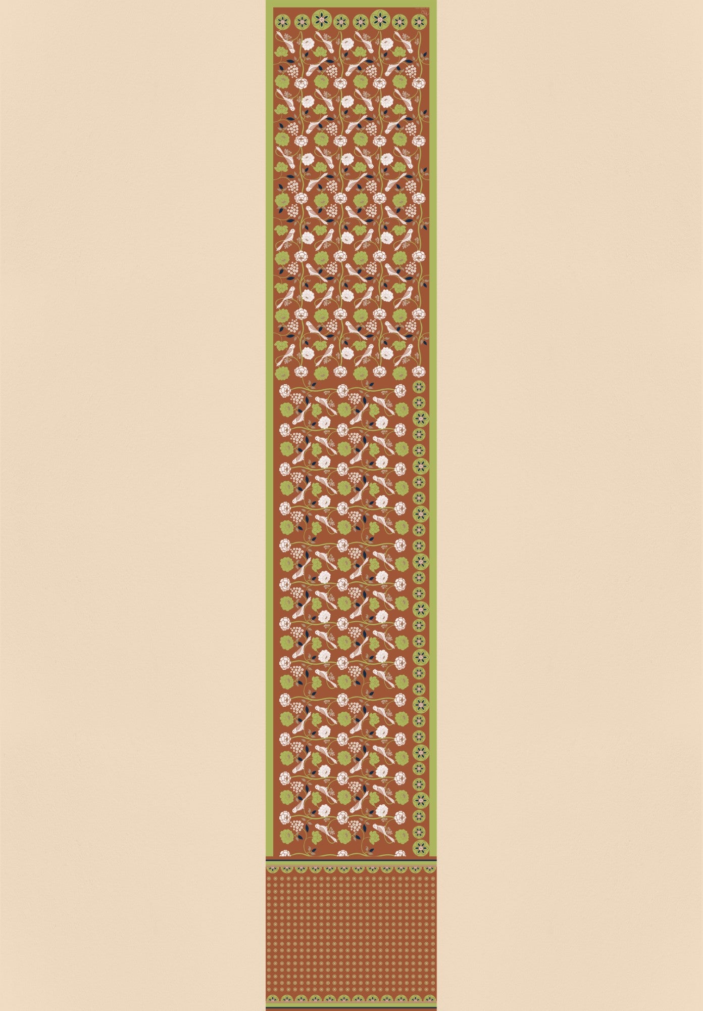 Flora and Fauna Crepe Saree