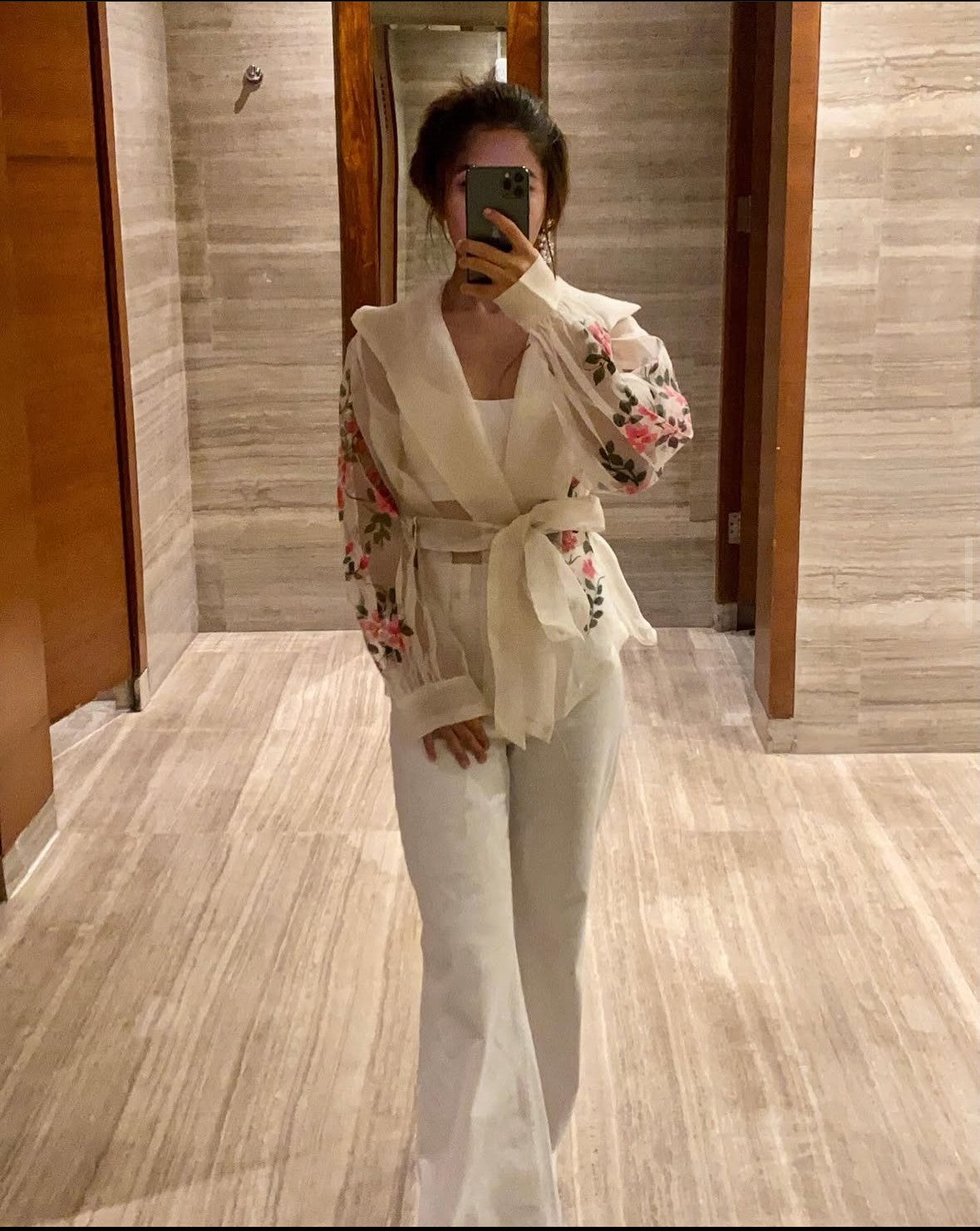 Pink Bloom Organza Jacket