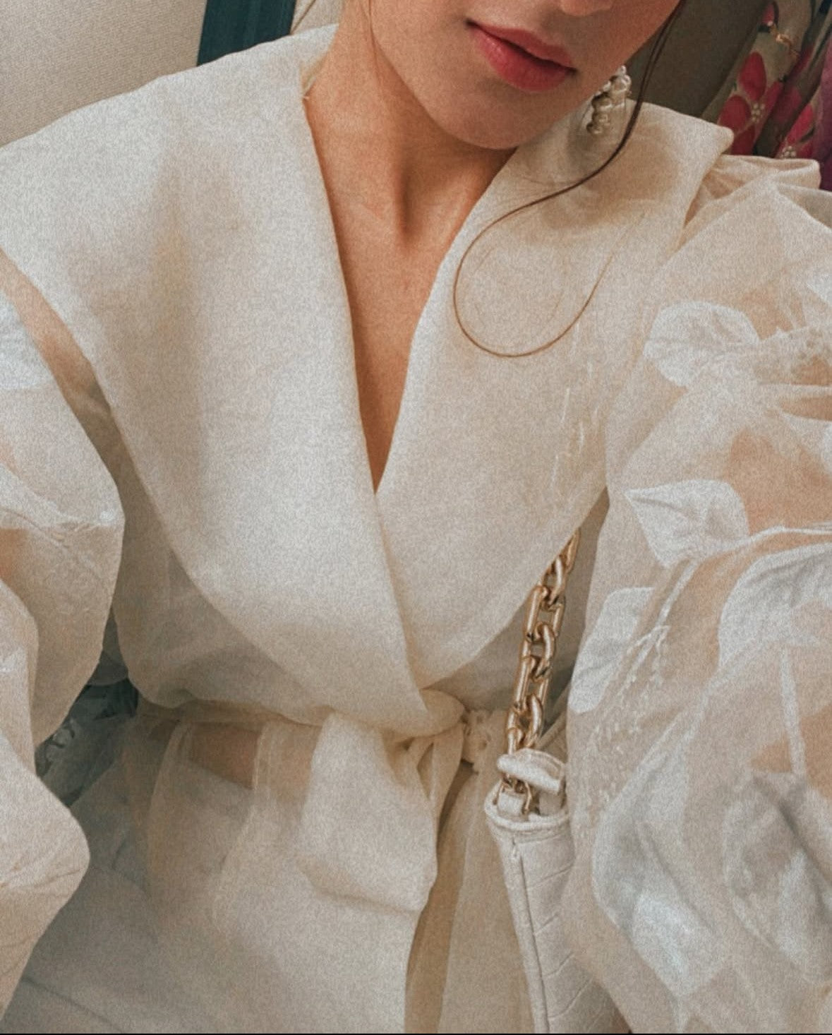 White Elegance Organza Jacket