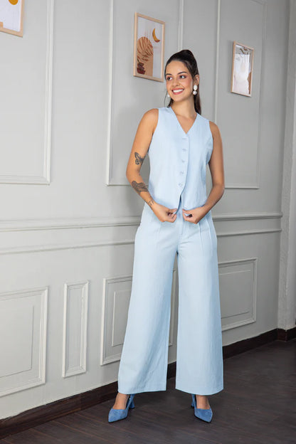 Blue Sky Waist Coat Set