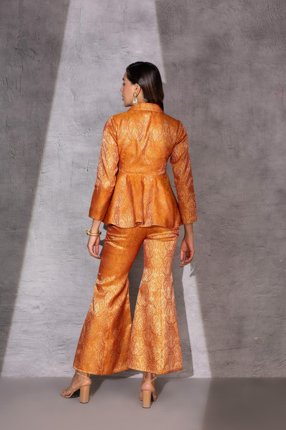 Peplum Top With Flared Pants