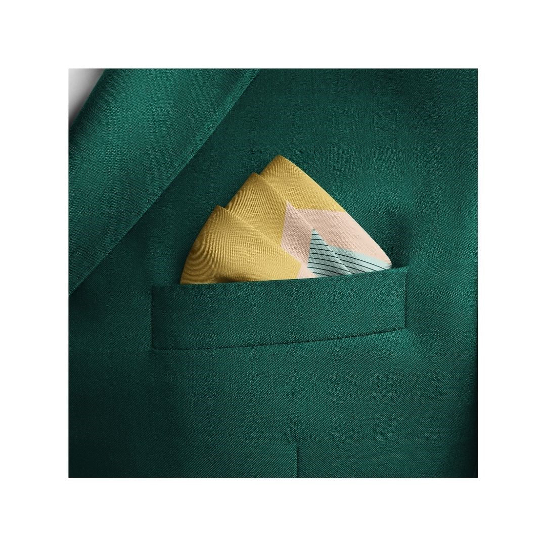 Verdant Divergence Silk Pocket Square