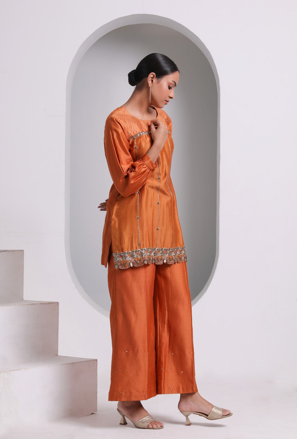 Naringah-Set Of 3| Elegant Chanderi Silk Suit Set