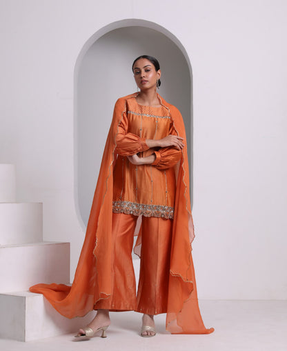 Naringah-Set Of 3| Elegant Chanderi Silk Suit Set