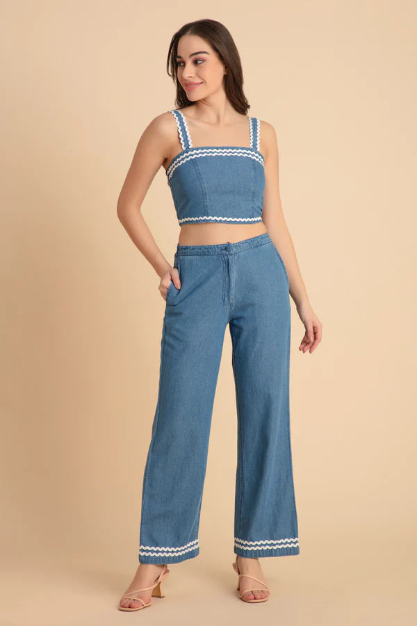 Denim Three Piece Set