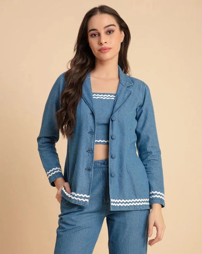 Denim Three Piece Set