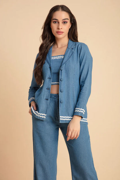 Denim Three Piece Set