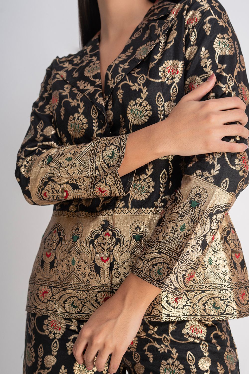 Midnight Brocade Pant Suit