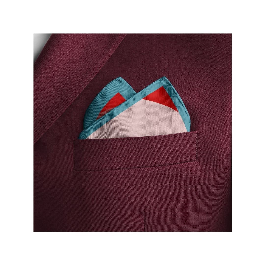 Circular Serenity Silk Pocket Square