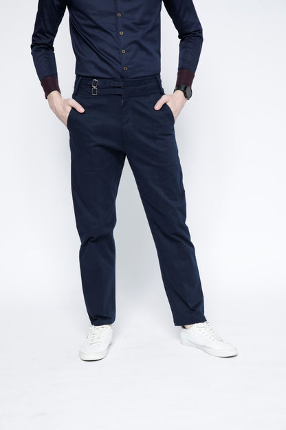 Double Belted Loop Straight-Leg Trouser