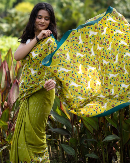 Deer Delight Crepe Saree