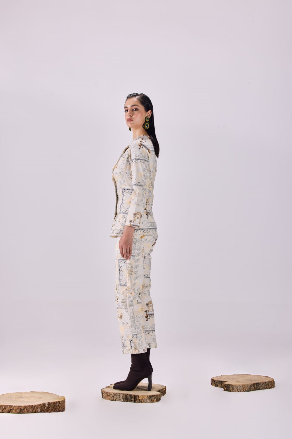 Renaissance King Print Coat and Pant Co-ord Set