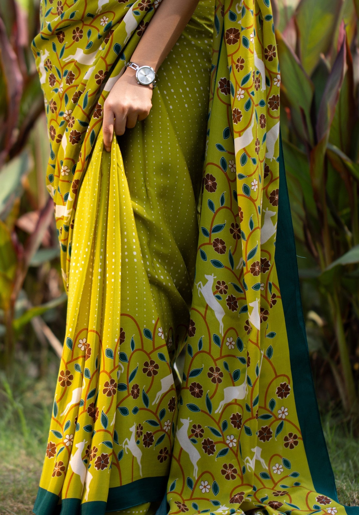 Deer Delight Crepe Saree