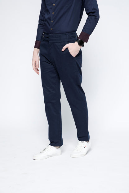 Double Belted Loop Straight-Leg Trouser